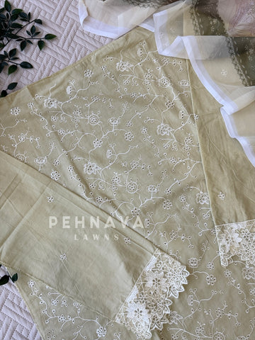 Embroidered Semi Stitched Suit-2181