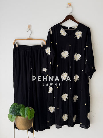 Floral Embroidered Imported Suit-2303