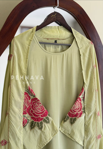 Floral Embroidered Suit4736 RR252