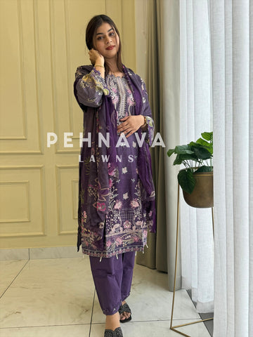 New Fully Embroidered Ready to Wear Suit - Pehnava Lawns