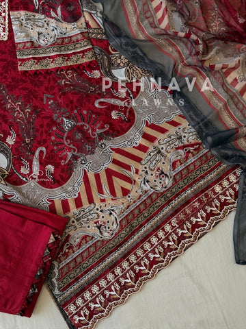 Signature Printed Lawn Unstitched Suit