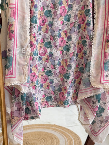 Floral Embroidered Unstitched Suit