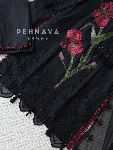 Floral Embroidered Three Piece Set-4565/62