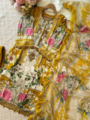 Yellow Pearl Detailed Pak-Suit-2