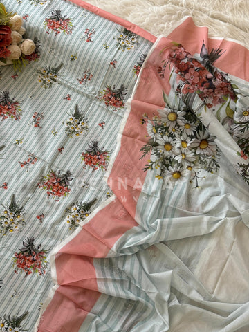 Premium Khaadi Sleeve Embroideres Lawn Suit-KS04