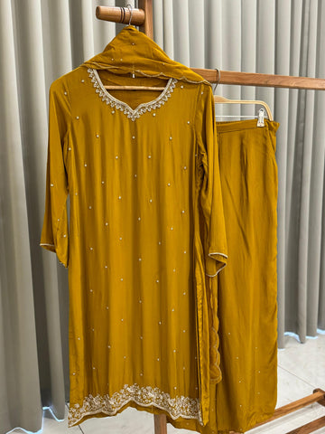 Handworked Premium Ready to wear suit with Neck detailings