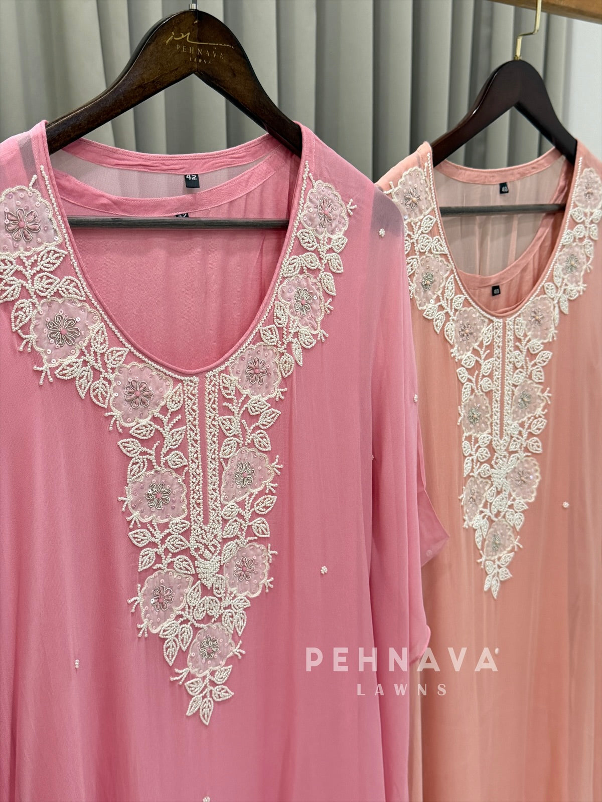 Pearl Embroidered Kaftan Set 2628