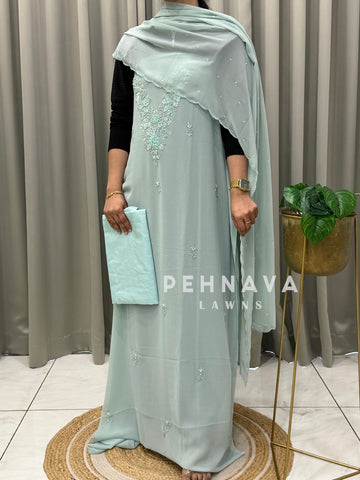 Premium Handworked Chiffon Unstitched Suit-1536