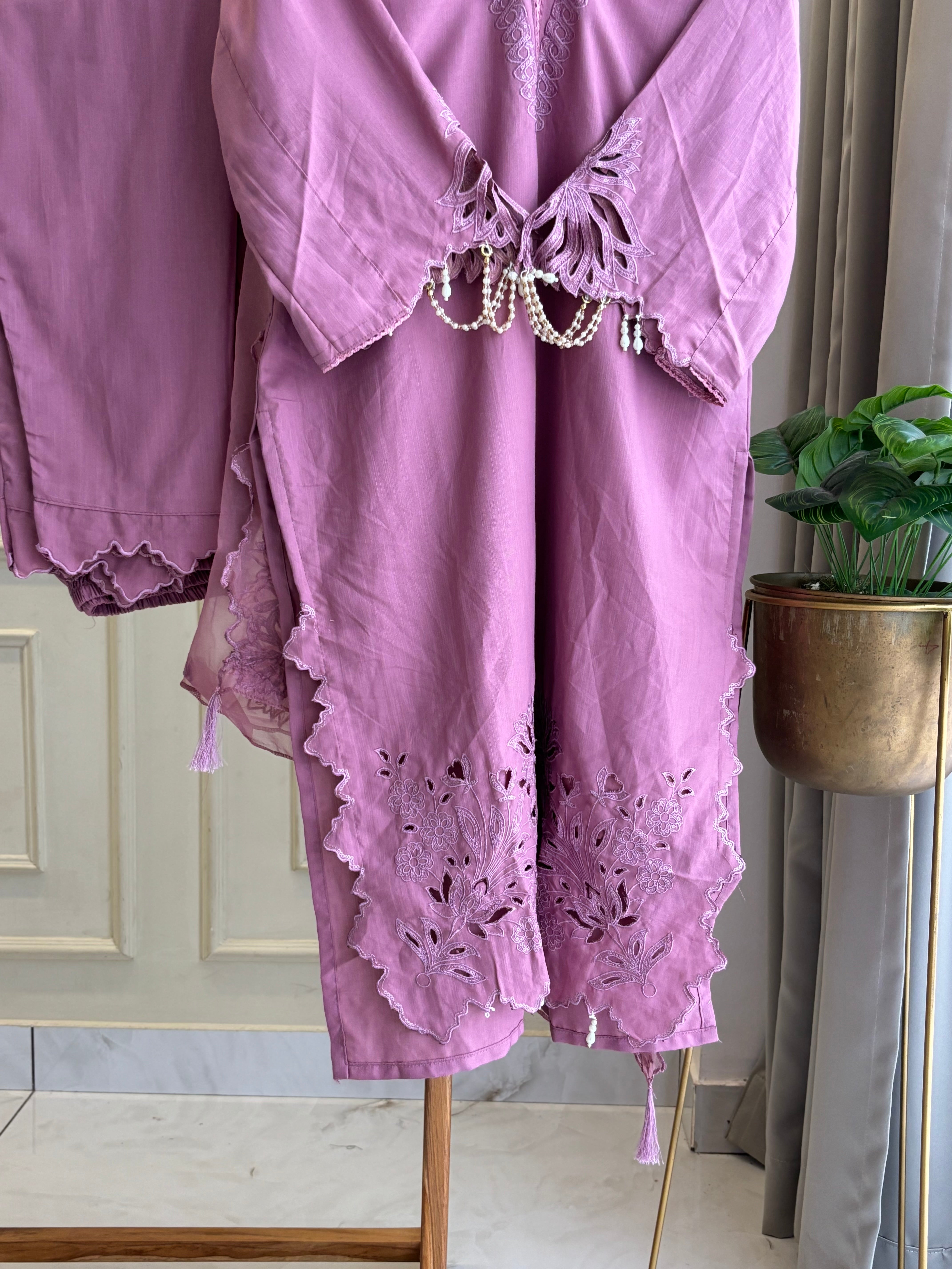 Cutwork Embroidered Trendy Suit