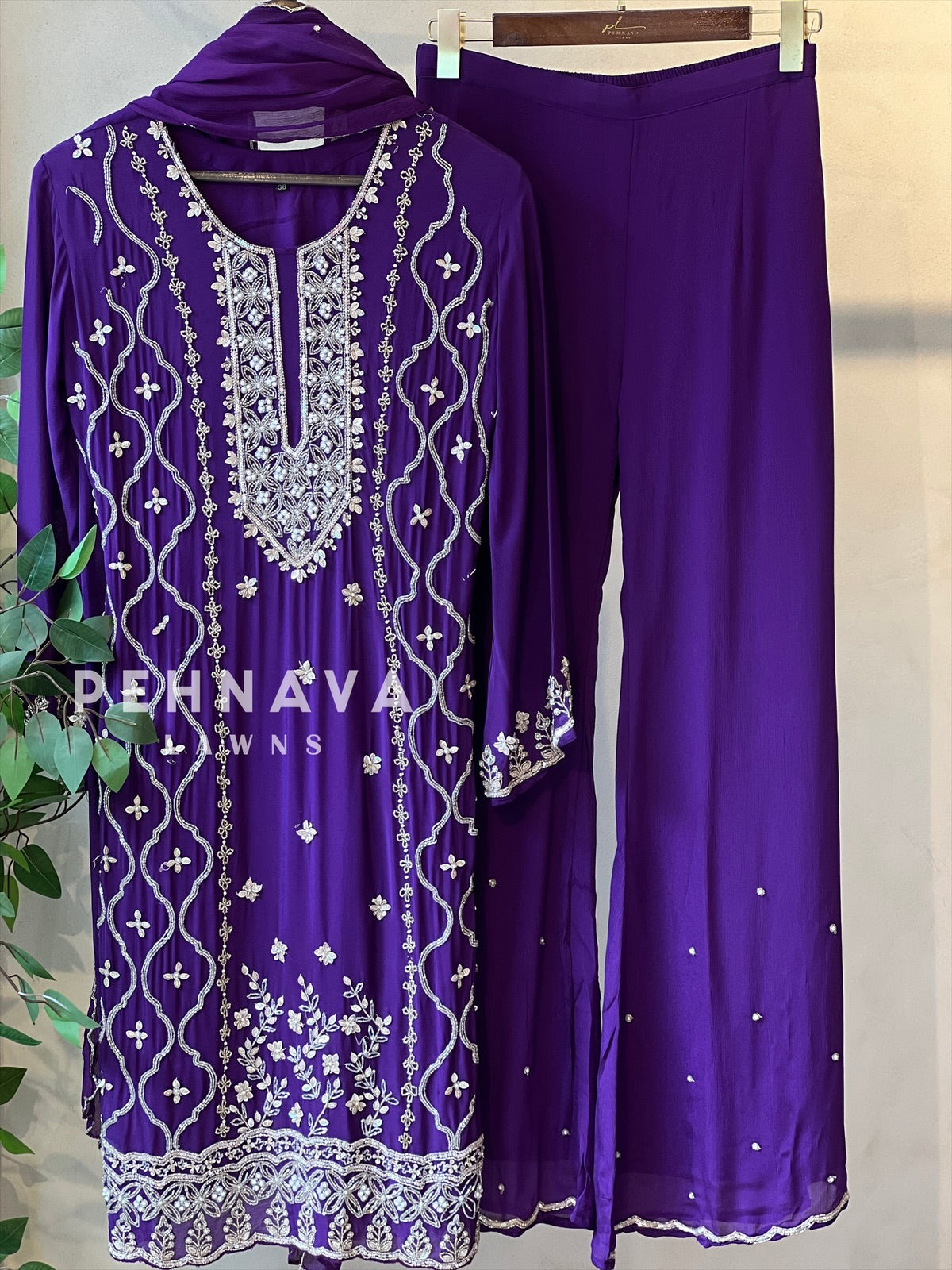 Heavily Handworked bottom with Pure Chiffon Dupata