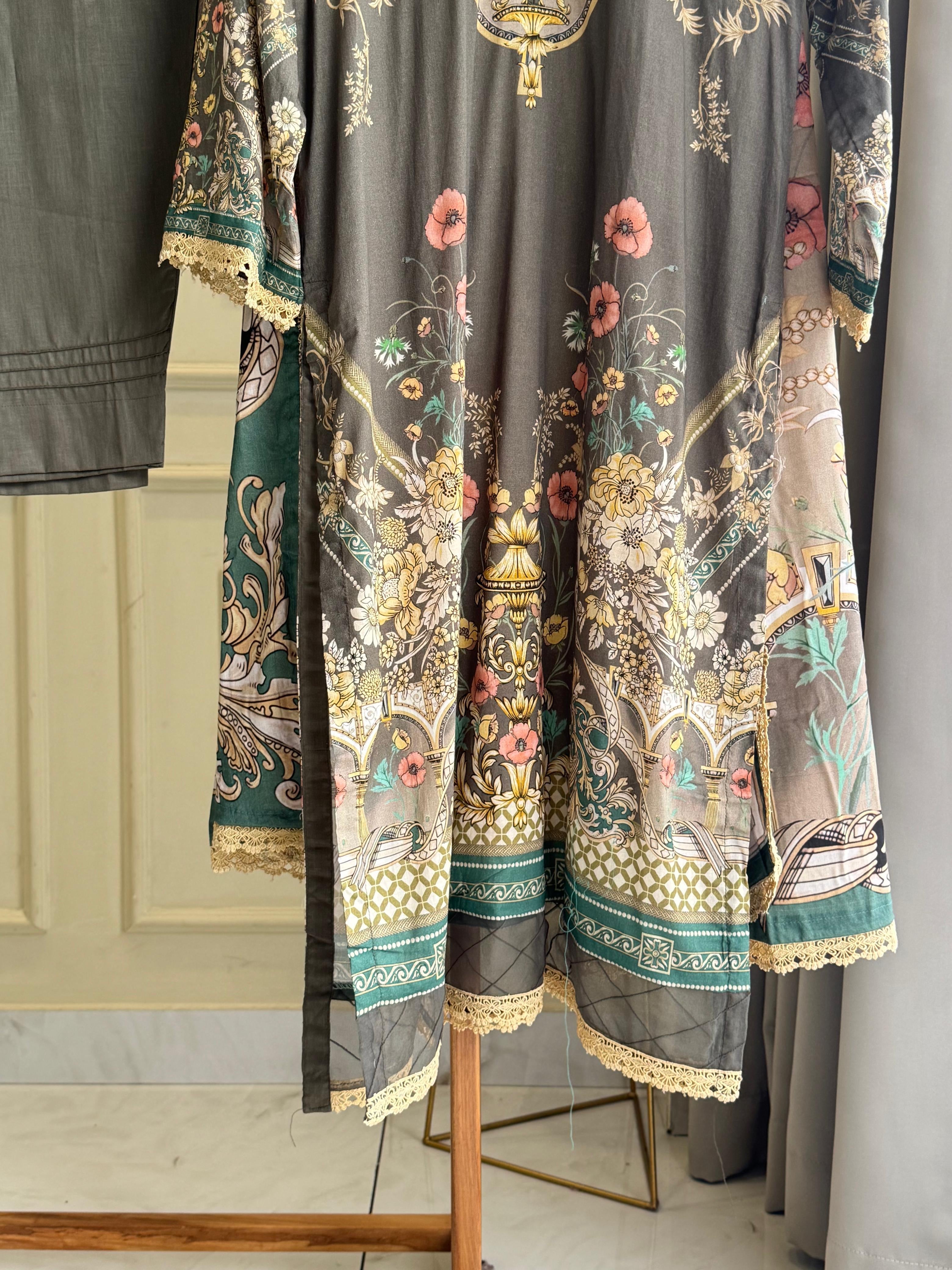Jade Casual Fit Lawn Suit- 3457
