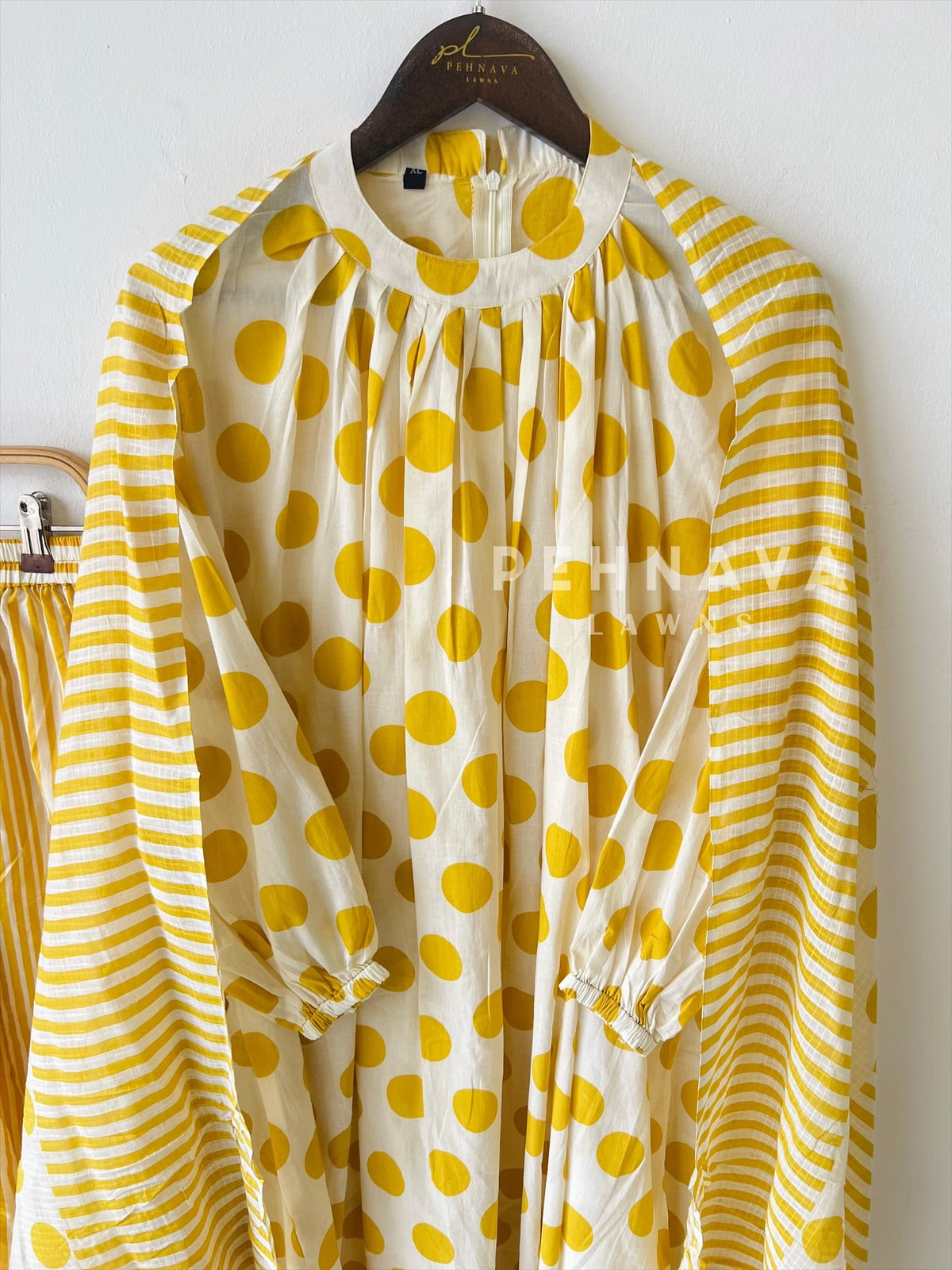 Cotton Parallel & Polka Suit Set