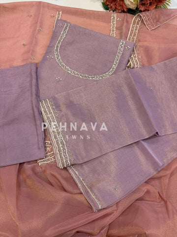 Tissue Handworked Unstitched Suit-314