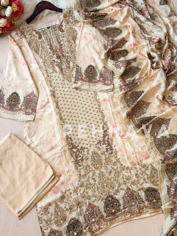 Muslin Unstitched Suit-339-B