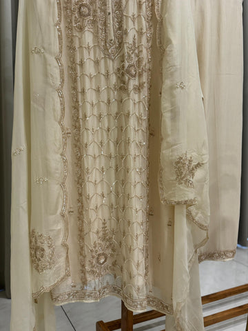 Premium Handworked Organza Salwar Kameez - Pehnava Lawns