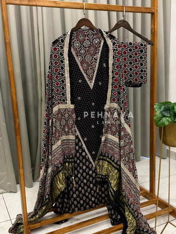 Ajrak Printed Unstitched Suit
