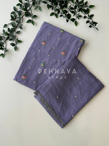 Chanderi Embroidered Suit-12713