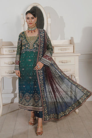 GLAMOURA BY NOOR'S SEMI-STITCHED 3PC | D-02