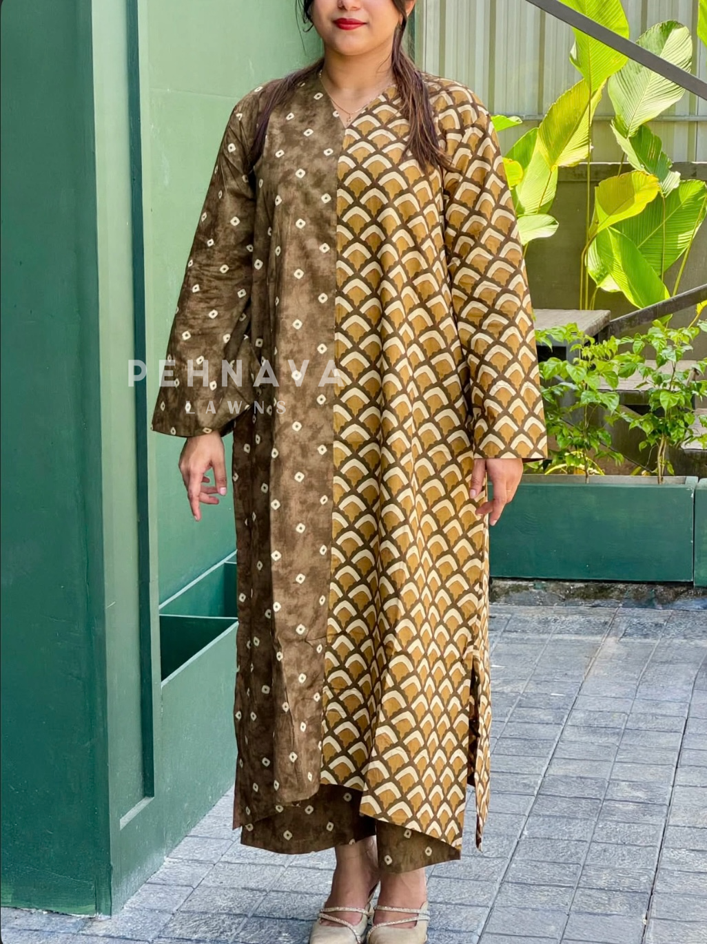 Daily Wear Cotton Printed Three Piece Set-B247