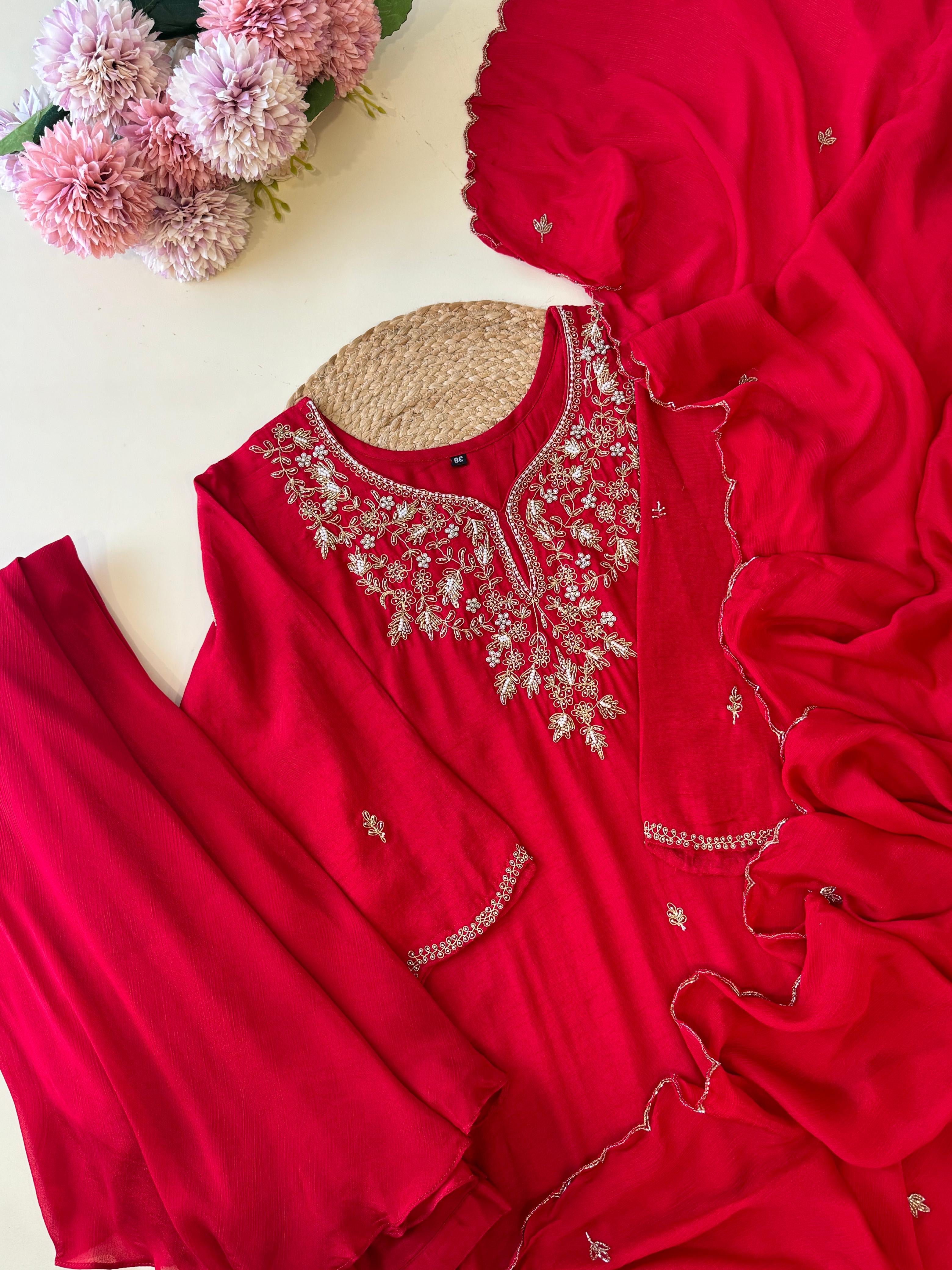 Premium Partywear with Golden Embroidery