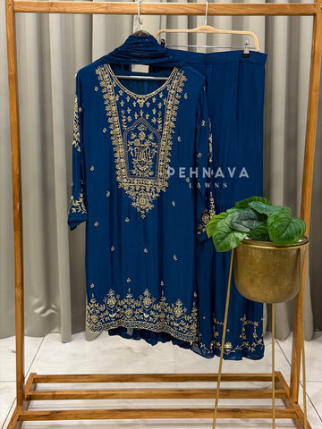 Premium hand worked sharara suit