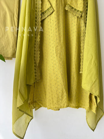 Cotacheck Embroidered Suit-Hkoba