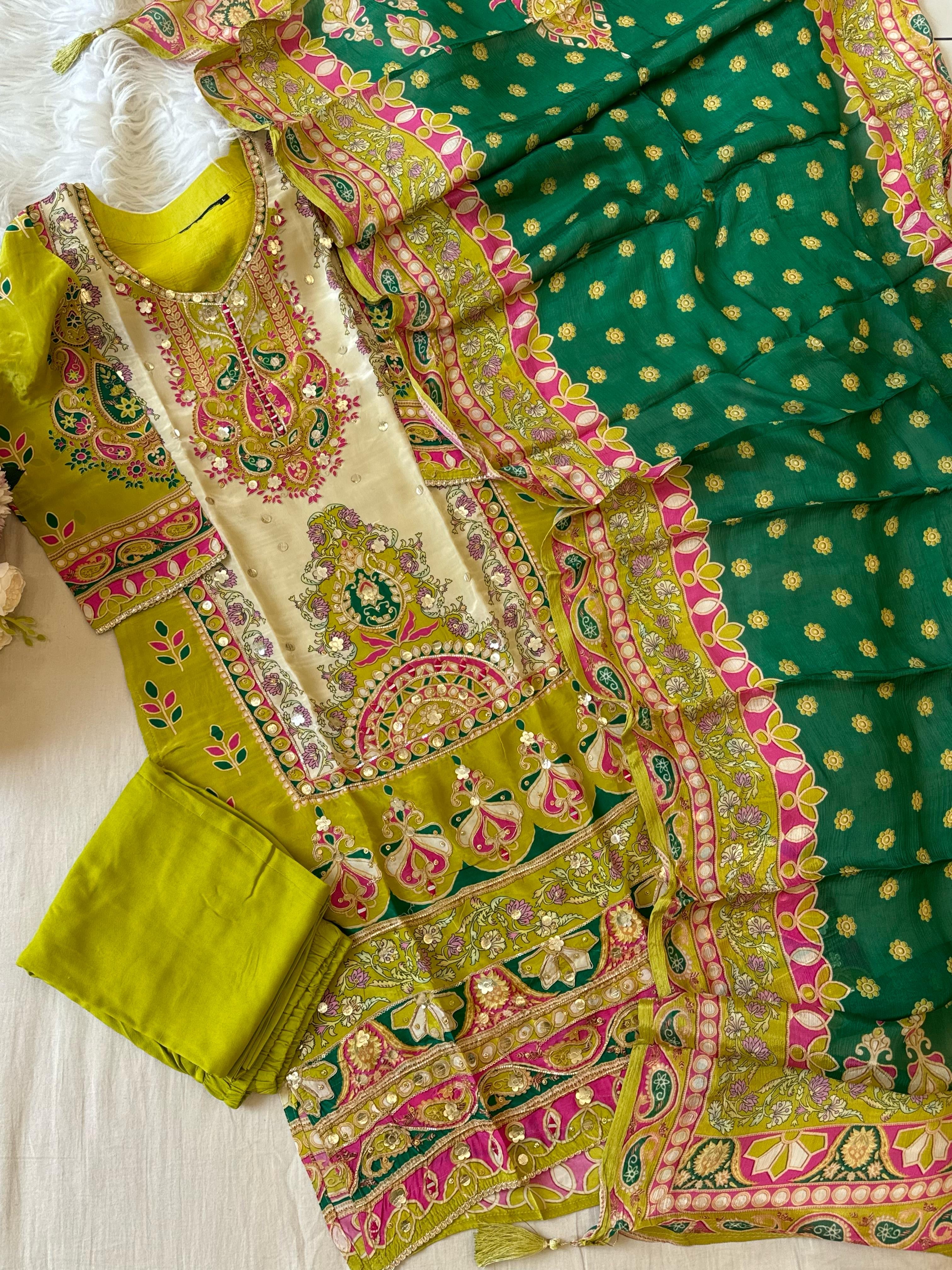 Party wear Crepe Suit-116