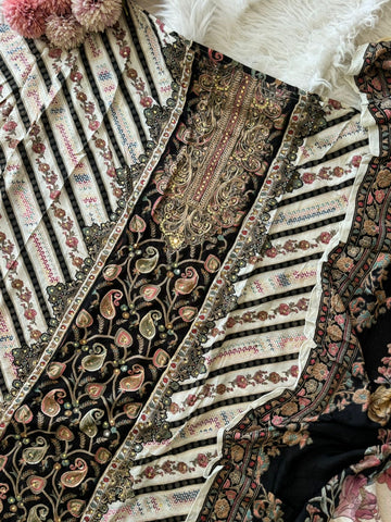 Pure muslin with detailings  and muslin Dupatta-122
