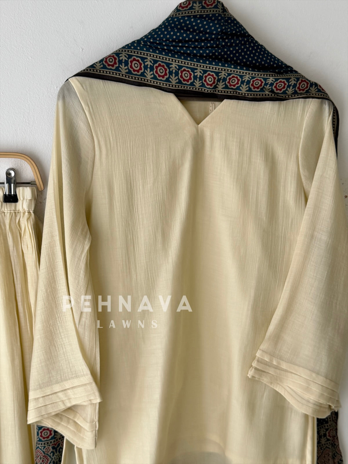 Farshi Shalwar Set with Ajrak Printed Dupatta-B269
