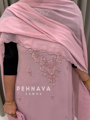 Premium Handworked Chiffon Unstitched Suit-1536