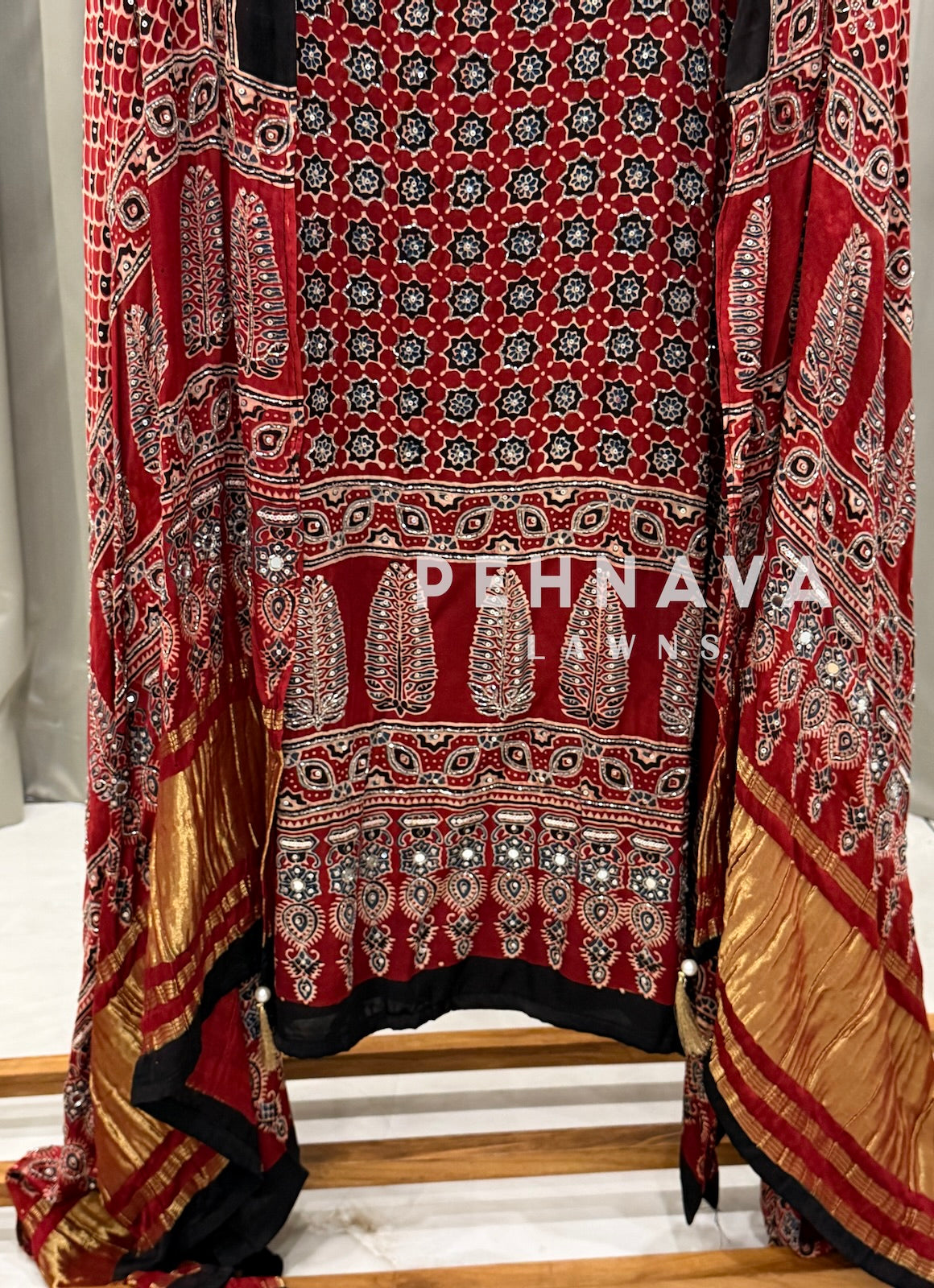 Ajrak Printed Unstitched Suit