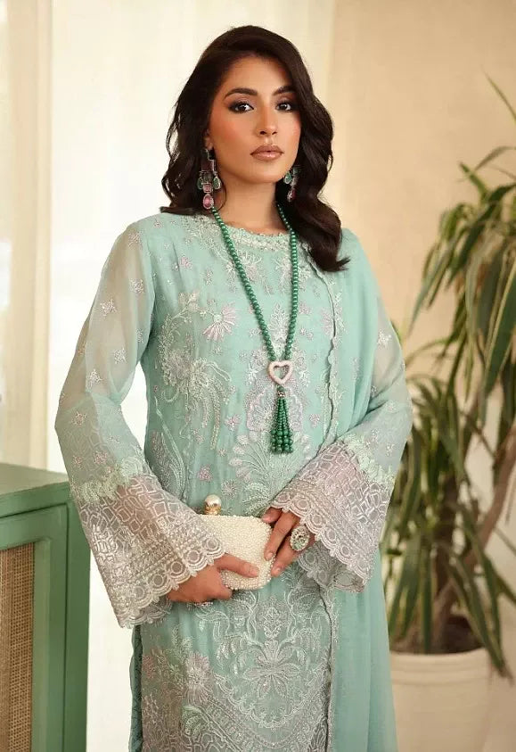 Luxurious Chiffon Embroidered Unstitched Suit-7 - Pehnava Lawns