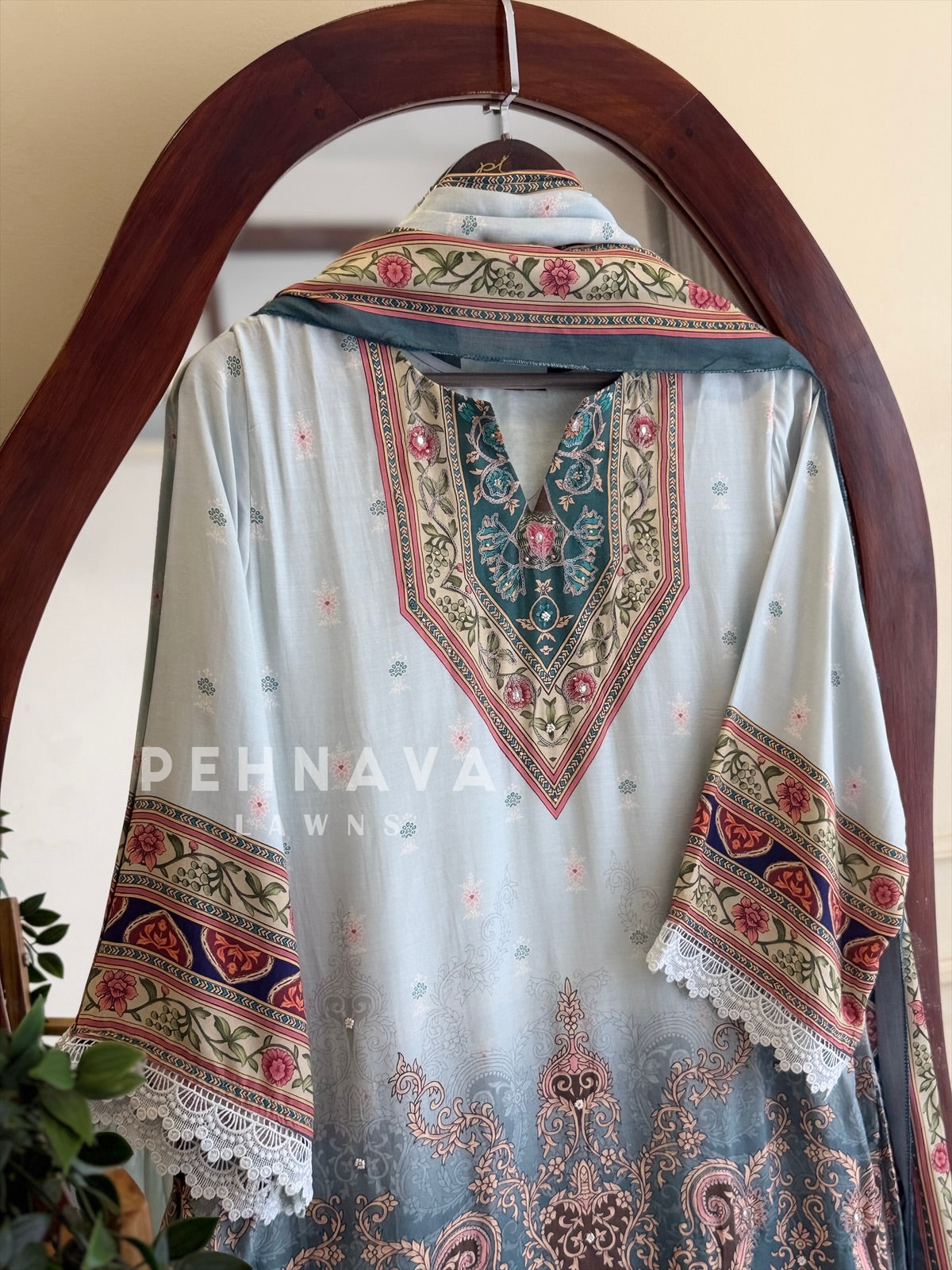 Printed Muslin Suit Set -Jamdaani