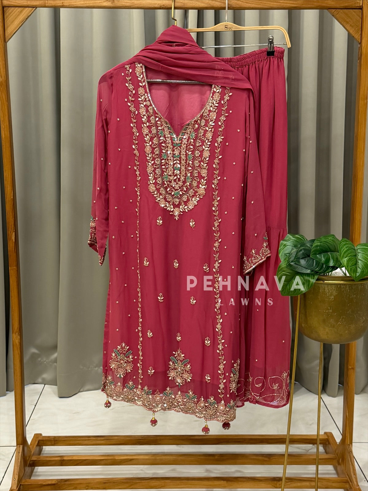 Premium Handworked Chiffon Suit-4326