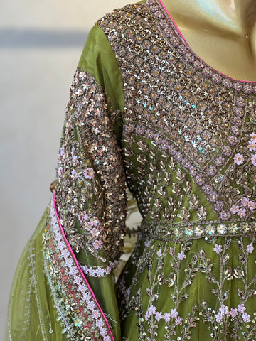 Premium Handworked Bridal Anarkali Suit-5869 - Pehnava Lawns