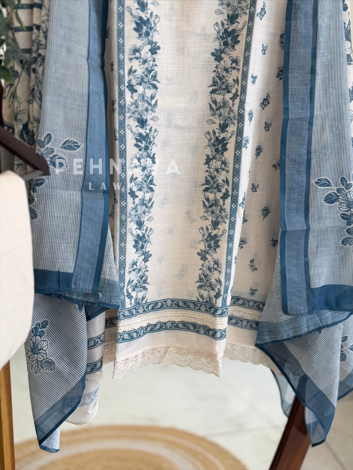 Floral Embroidered Unstitched Suit