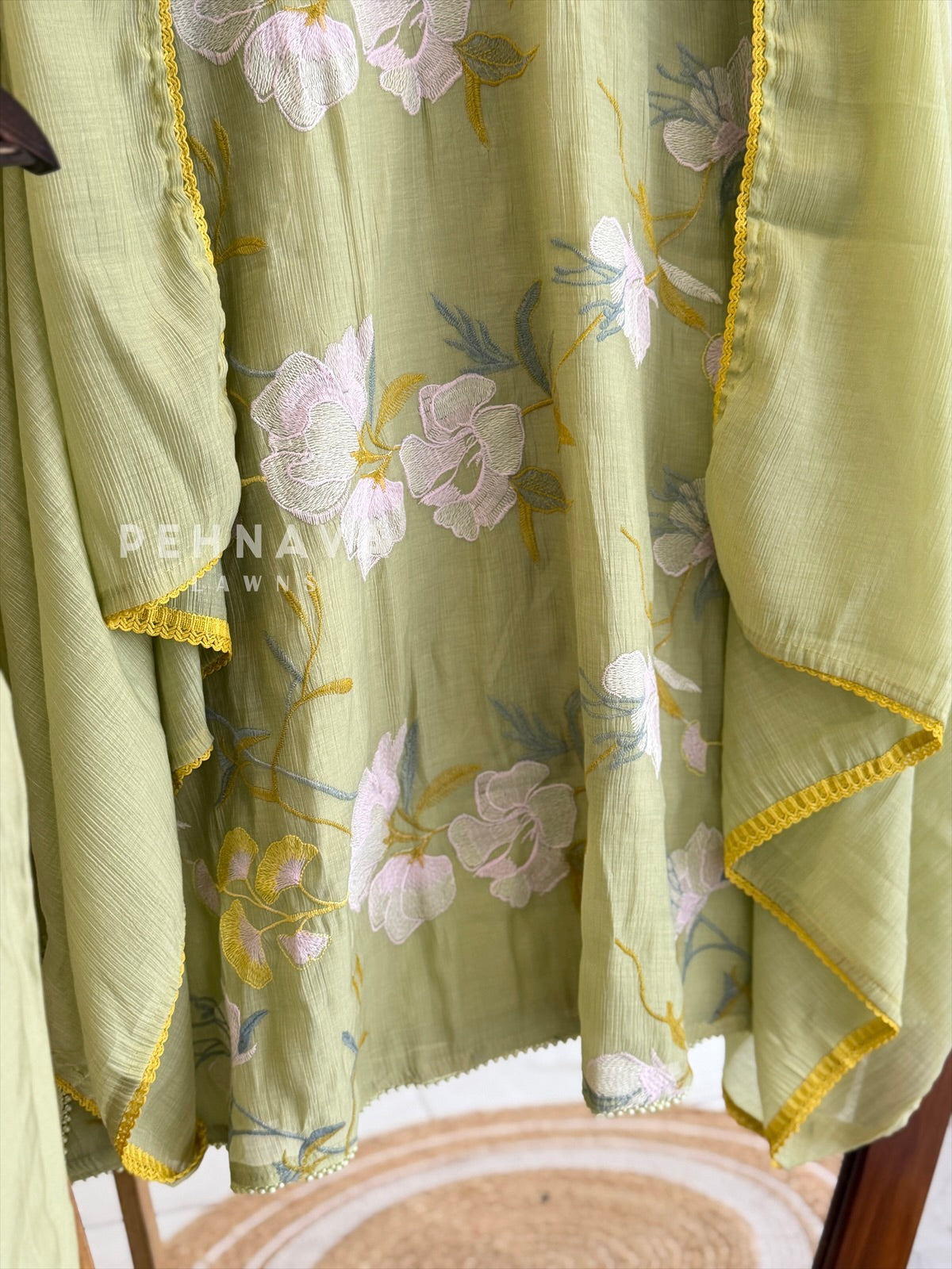 Floral Embroidered Suit Set