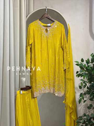Premium Sequins Sharara Suit