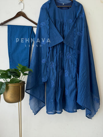Chanderi Embroidered Suit