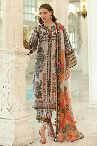3-PC UNSTITCHED EMBROIDERED LAWN COLLECTION AN5-08