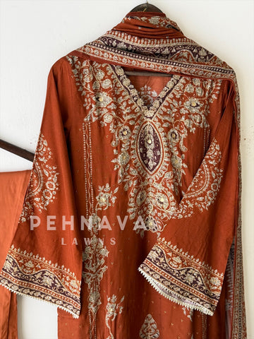 Muslin Unstitched Suit-KT355