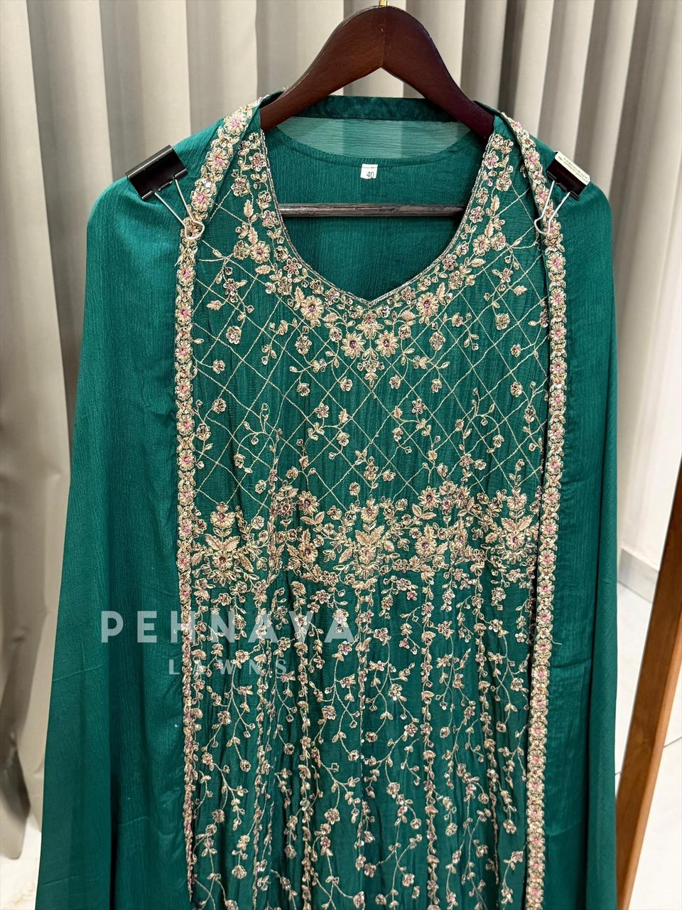 Heavy Embroidered Anarkali Attire