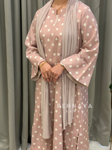 Polka Dot Bell Sleeve Two Piece Set
