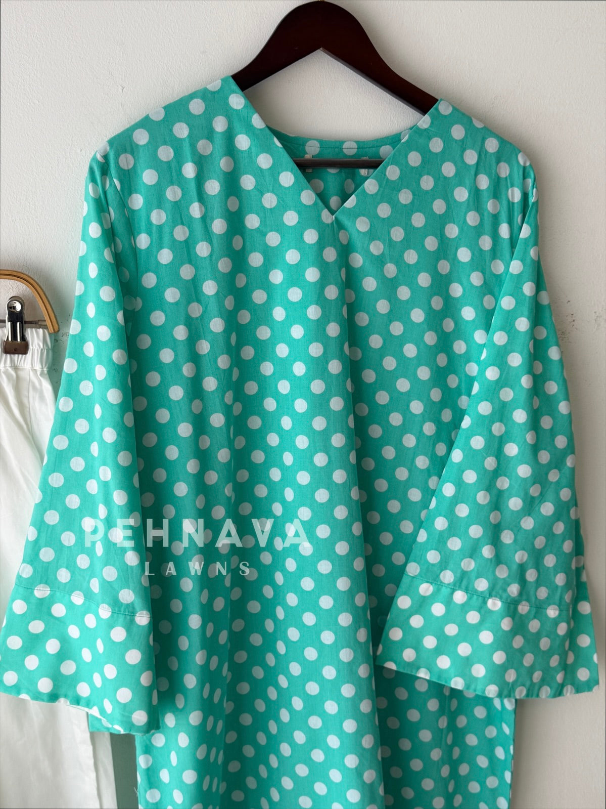 Polka Dot Cotton Printed Suit Set B232
