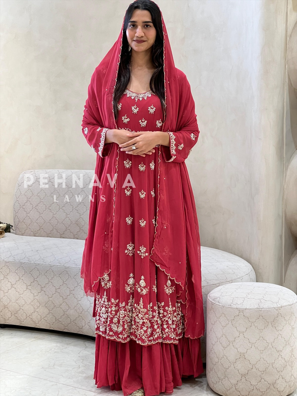 Heavy Handworked Anarkali Suit-6308