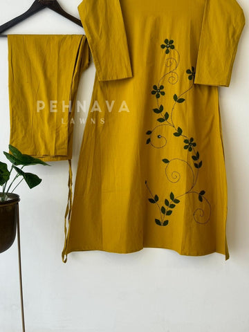 Cotton Applique Suit - Pehnava Lawns