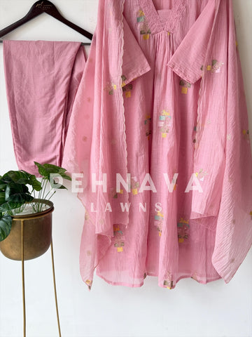 Chandheri floral detailed Embroidered Suit-16522
