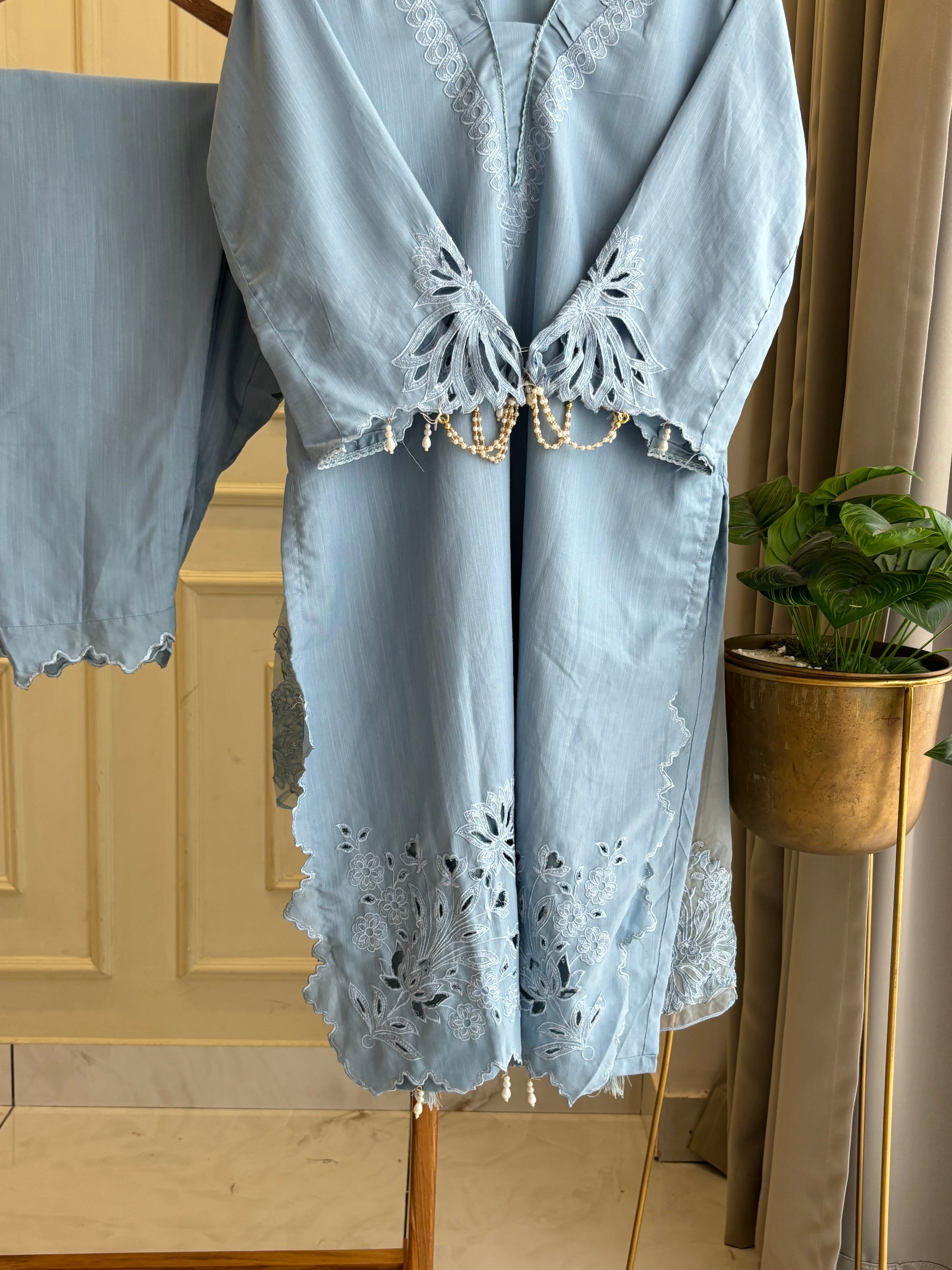 Cutwork Embroidered Trendy Suit