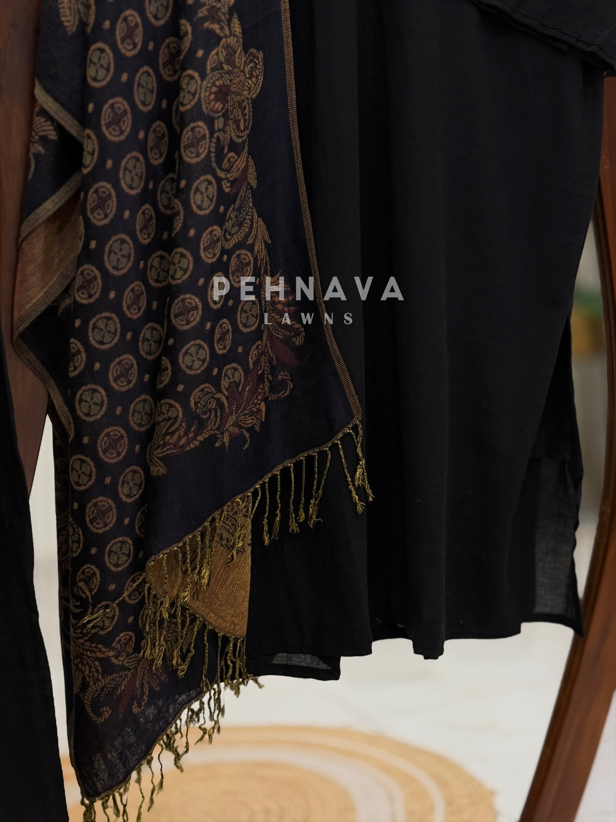 Pashmina Dupatta Suit Set