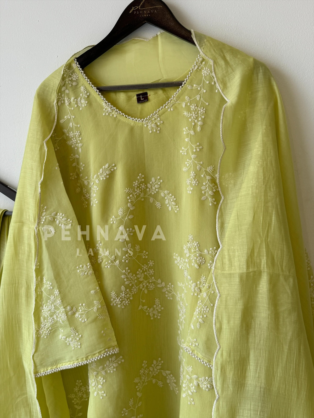 Elegant floral Embroidered Suit-12818